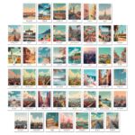 Travel Collage Kit Poster – Set of 45 Vintage World City Prints